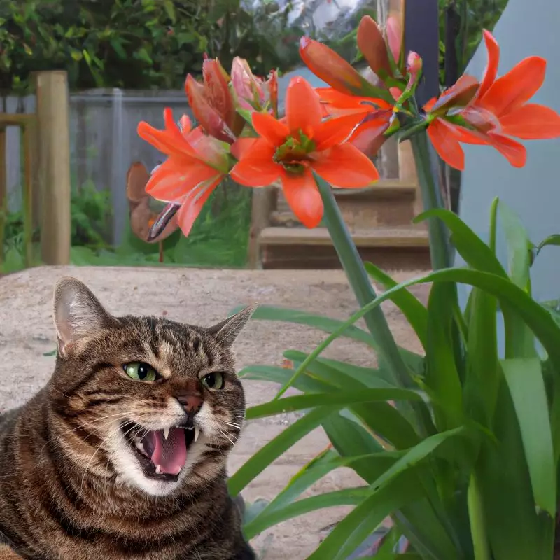 Cat hisses at Ridderstjerne