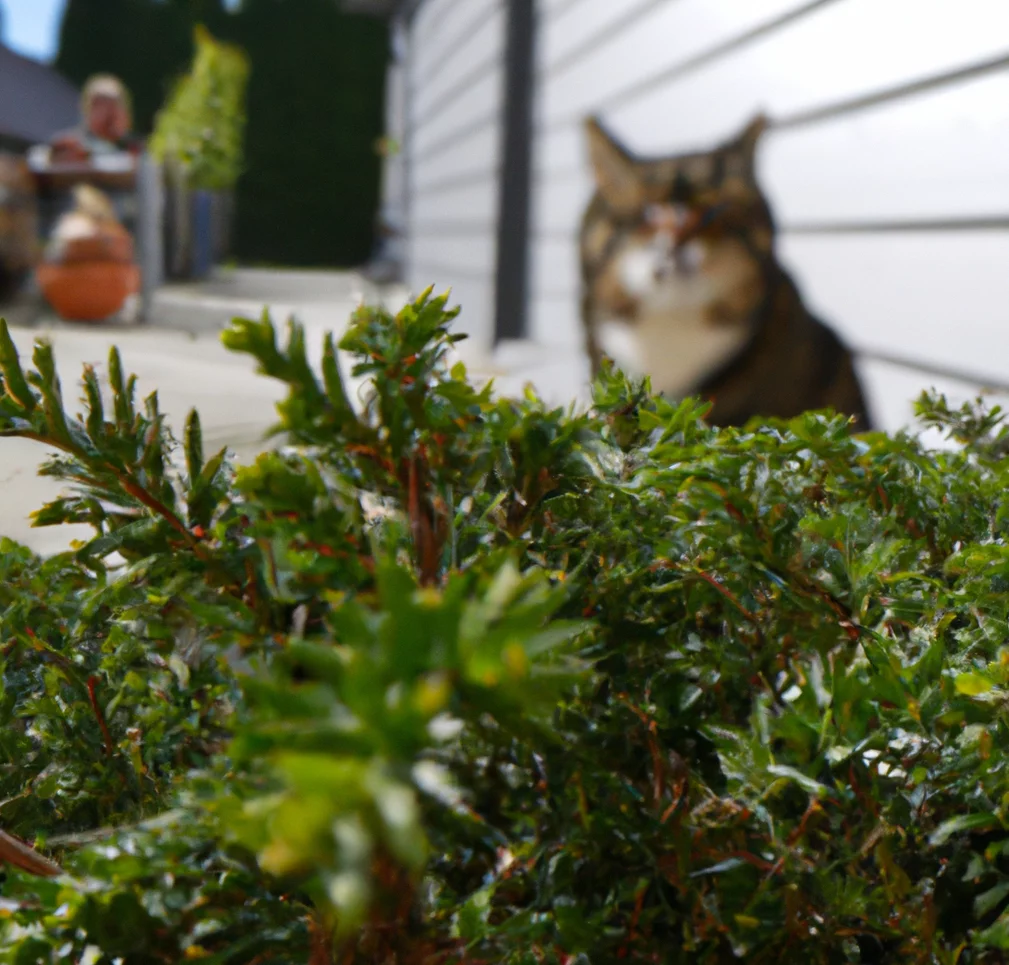 Pacific Yew and a cat