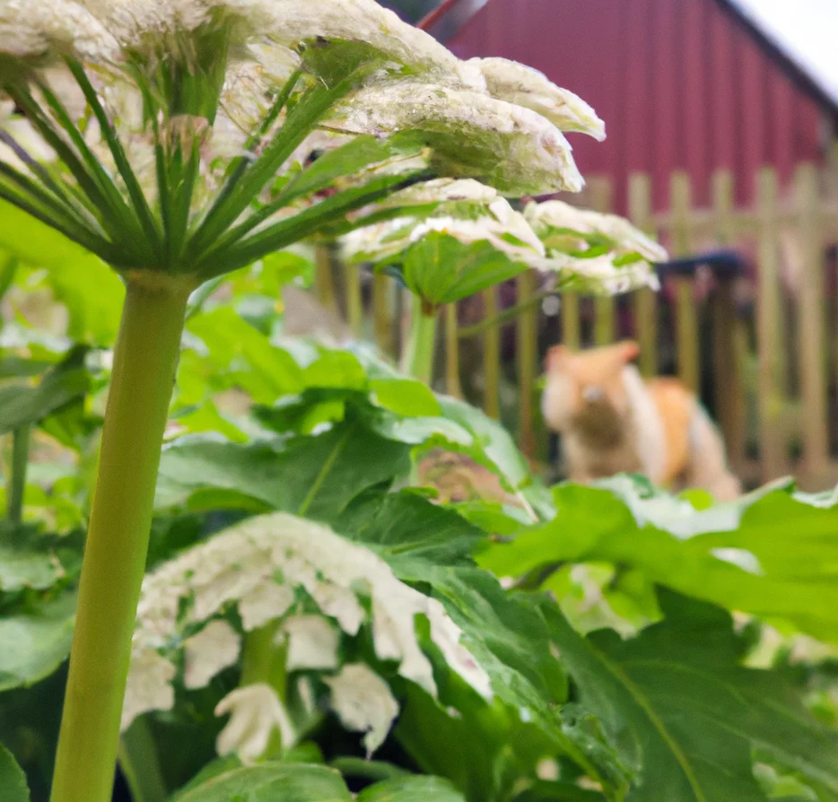 Poison Parsnip with a cat
