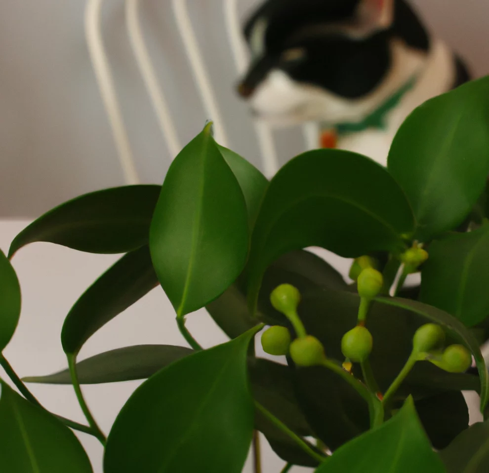 Bamboo Vine with a cat in the background