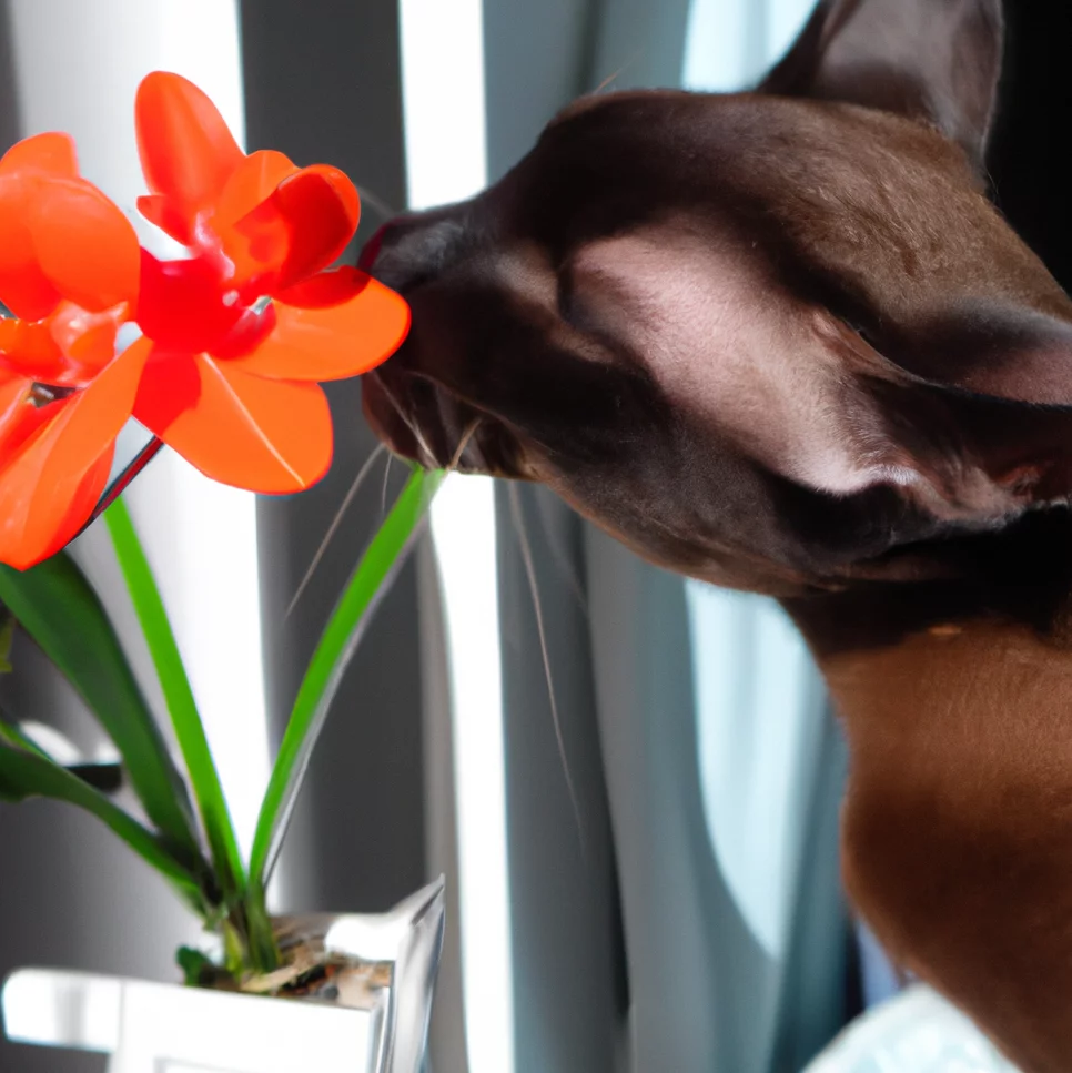 Brazilian Orchid and a cat