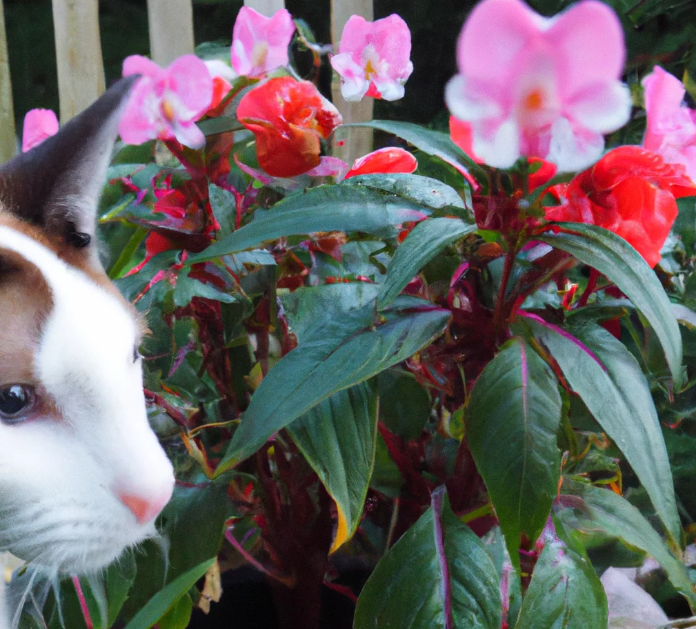 Buzzy Lizzie with a curious cat in the background