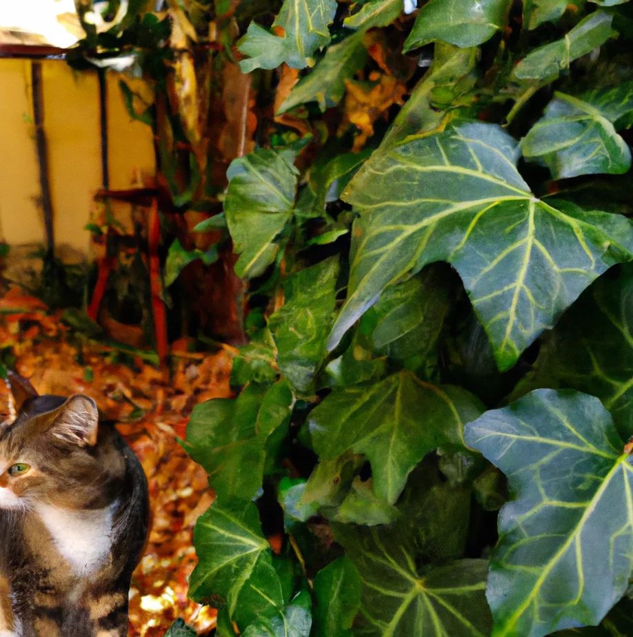 Sweetheart Ivy with a cat in the background