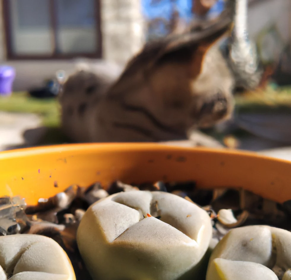 Living Rock Cactus and cats