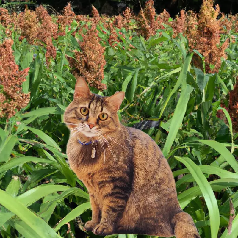 Cat in Sudan Grass