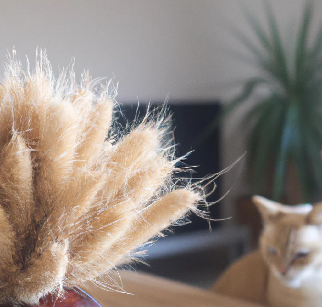 Cat looks at Pampas Grass