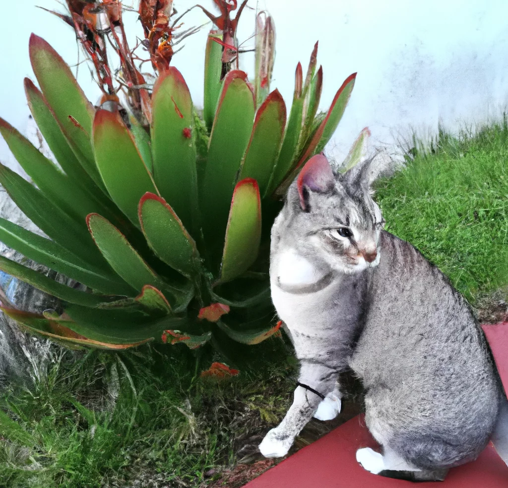 Cat near Silver Tree Anamiga