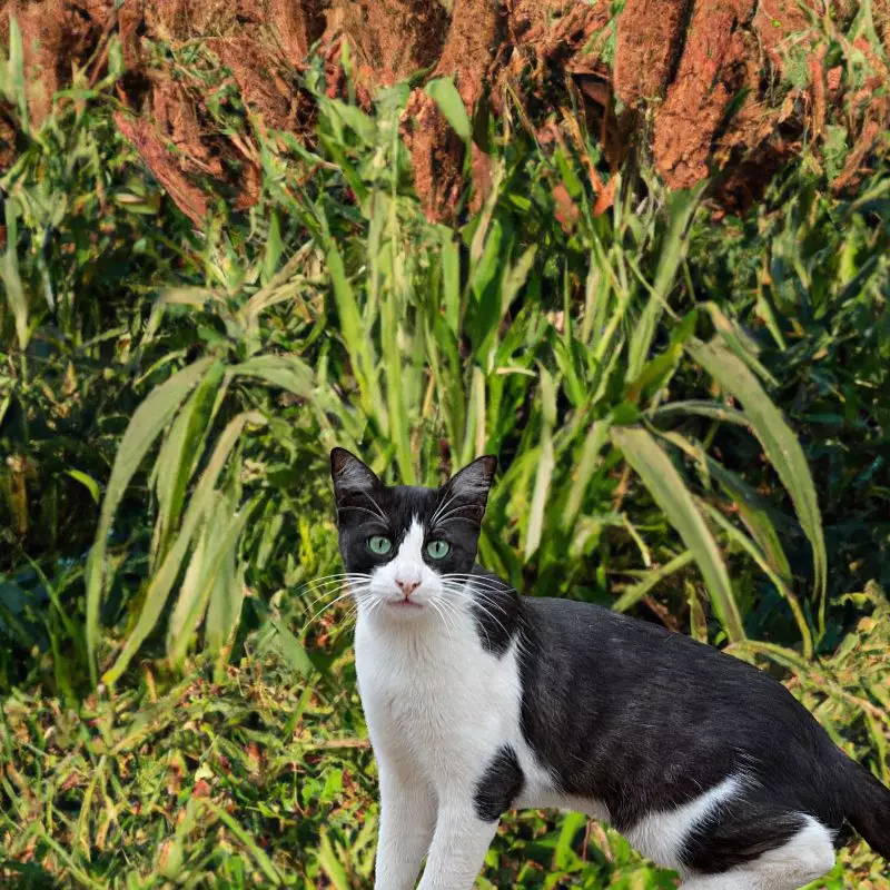 Sudan Grass with a cat nearby