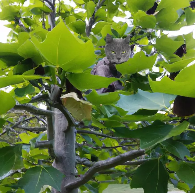 Tulip-Poplar-tree-with-a-cat-on-it