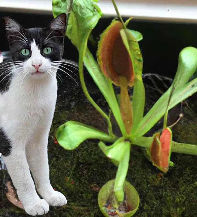 Venus Fly Trap and a cat